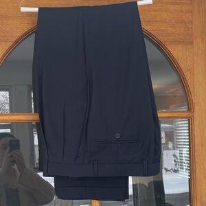 Linea Naturale men’s navy pants double pleated with cuffs size 35w 32 inseam